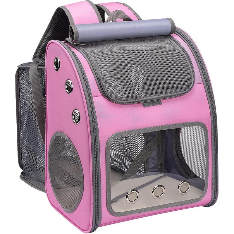 Expandable Pet Carrier Backpack for Cats, Dogs and Small Animals, Portable Pet Travel Carrier, Super Ventilated Design, Airline Approved, Ideal for Traveling/Hiking/Camping, Blue